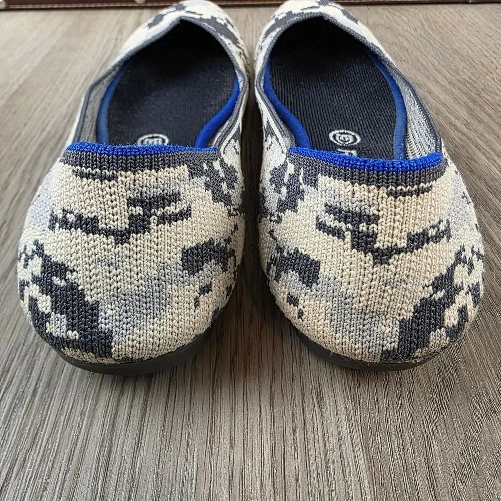 Rothy's Round Ash Gray Camo Flats Size 9